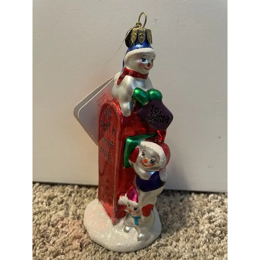 Christopher Radko For Target North Pole Postbox Glass Ornament New Christmas